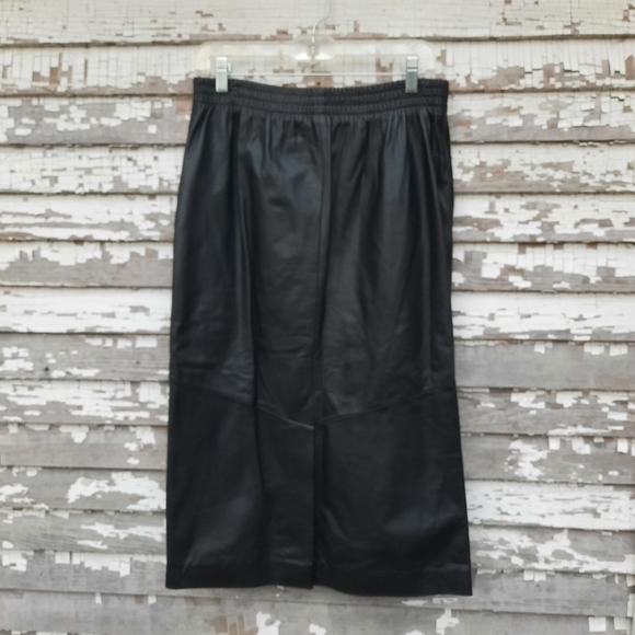 🌟 JFS Signature Leather Skirt with Pockets Size Small vintage - Picture 4 of 6